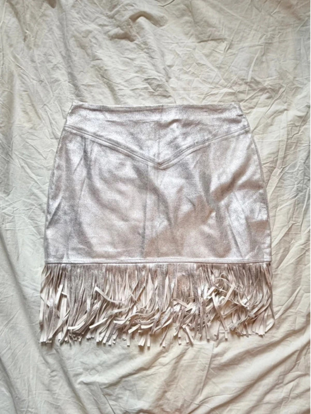 Shyanne Silver Champagne Light Gold Fringe Skirt Dolly Parton